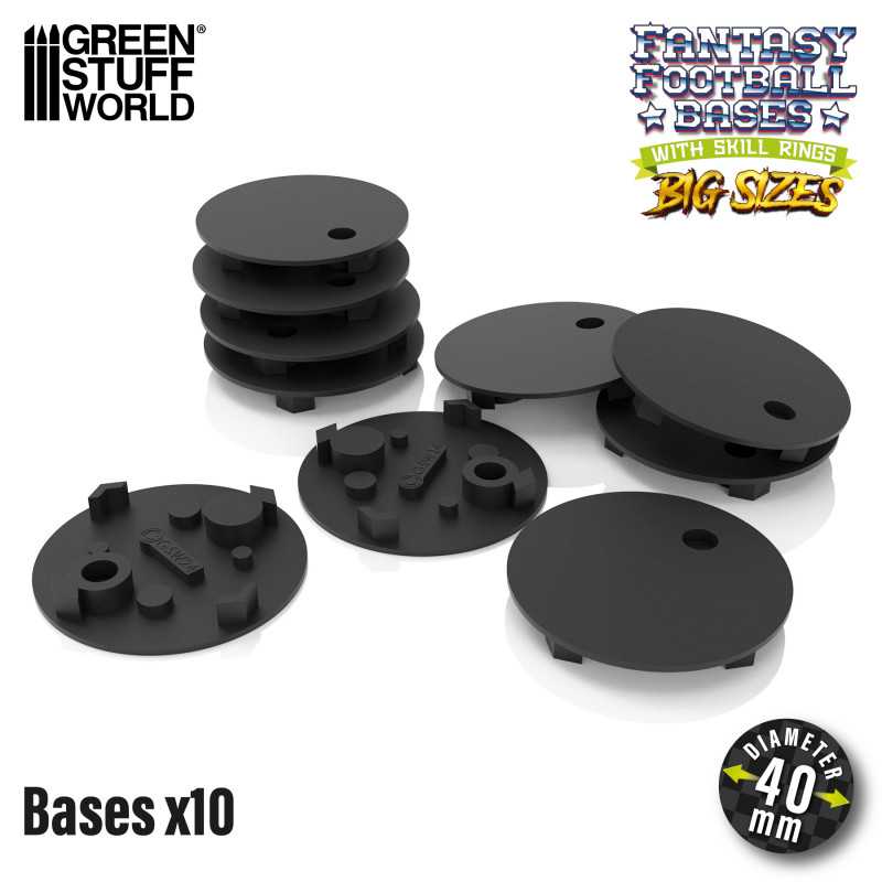 GREEN STUFF WORLD Blood Bowl Bases 40mm (x10)
