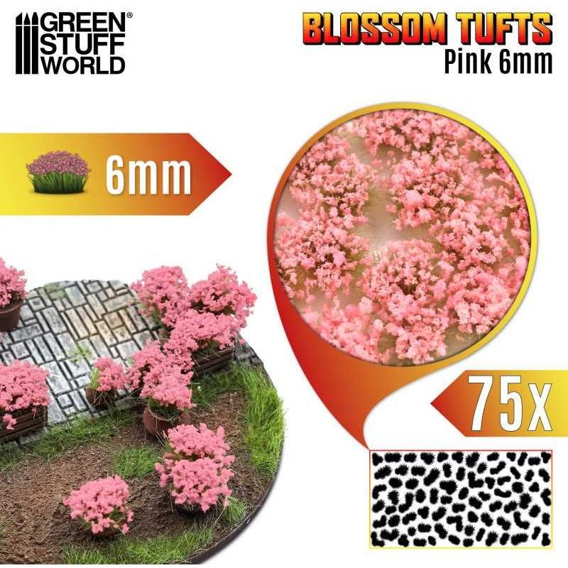 GREEN STUFF WORLD Blossom Tufts - 6mm - Pink Flowers