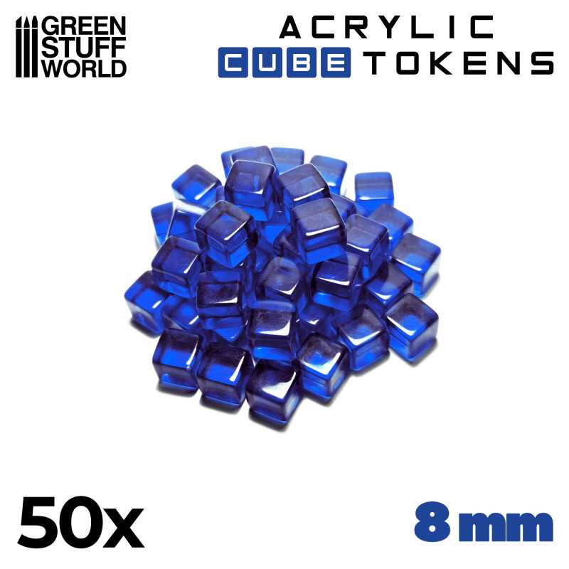 GREEN STUFF WORLD Blue Cube tokens 8mm
