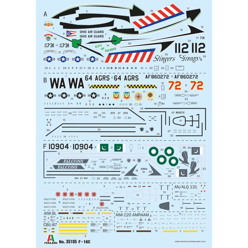 ITALERI F-16C Fighting Falcon (War Thunder Series)