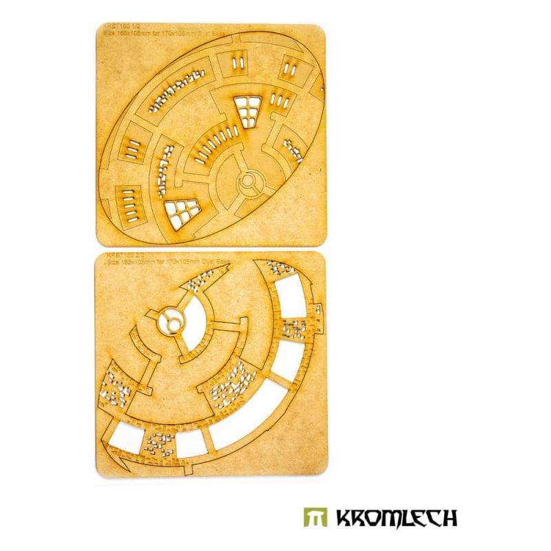 KROMLECH Caste Enclaves 170x105 mm Oval Base Topper