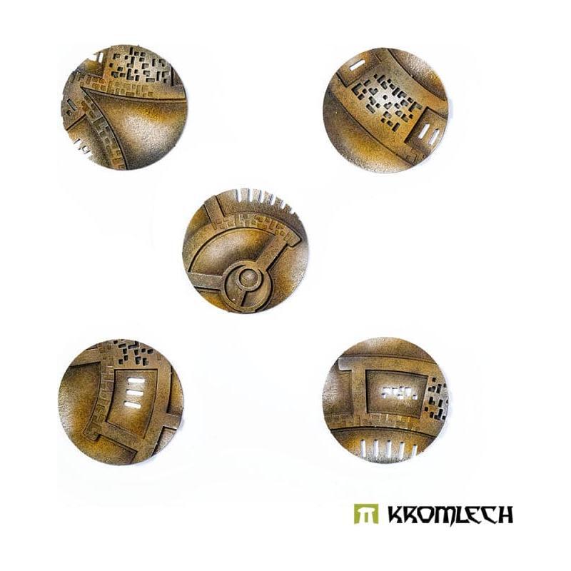 KROMLECH Caste Enclaves 50mm Round Base Toppers - 47 mm