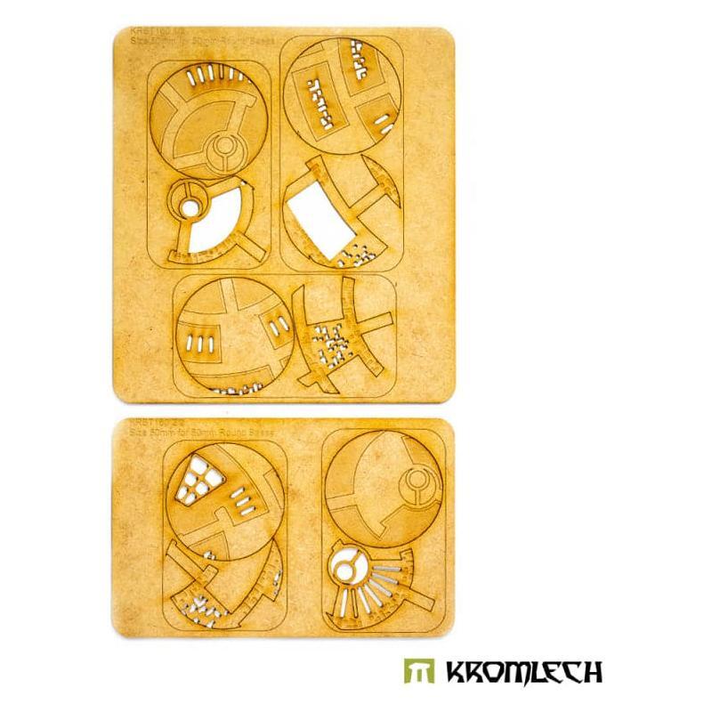 KROMLECH Caste Enclaves 50mm Round Base Toppers - 50 mm
