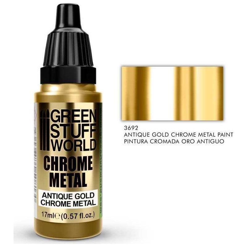 GREEN STUFF WORLD Chrome Paint - Antique Gold 17ml