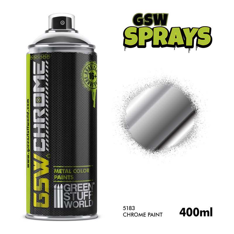 GREEN STUFF WORLD Chrome Spray Paint 400ml