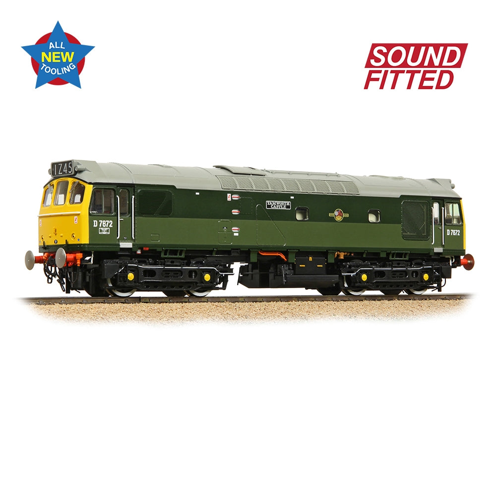 BRANCHLINE Class 25/3 D7672 'Tamworth Castle' BR Two-Tone Green (Full Yell. Ends)