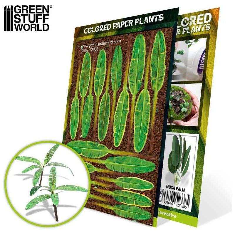 GREEN STUFF WORLD Colored Paper Plants - Musa Trees
