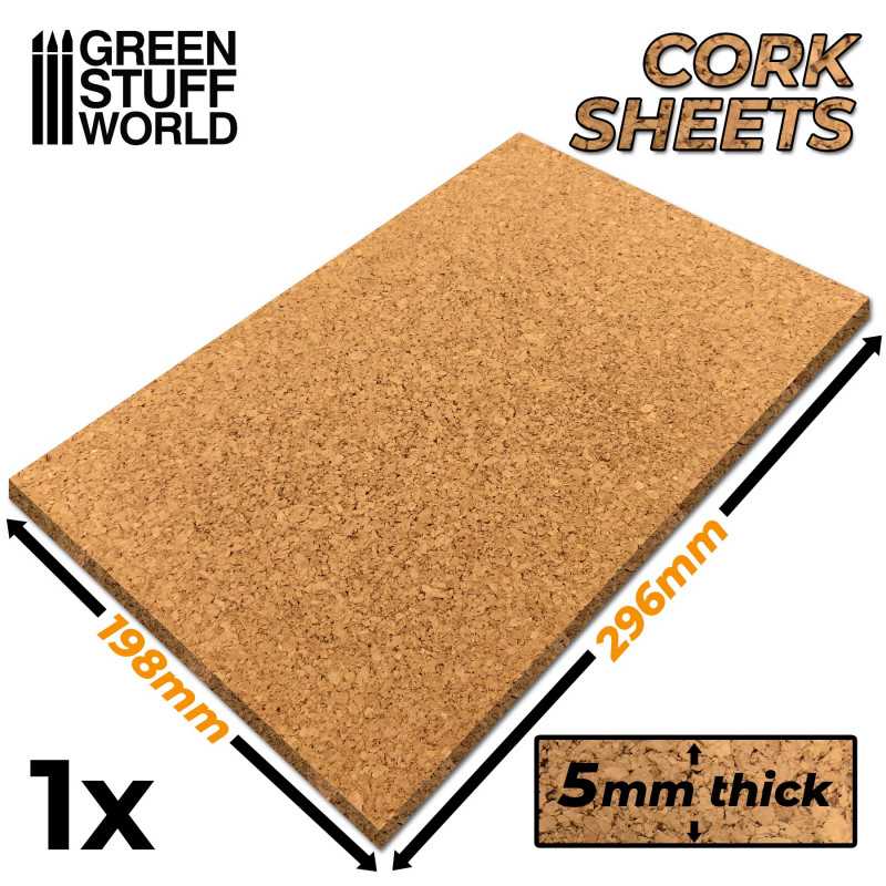 GREEN STUFF WORLD Cork Sheet in 5mm