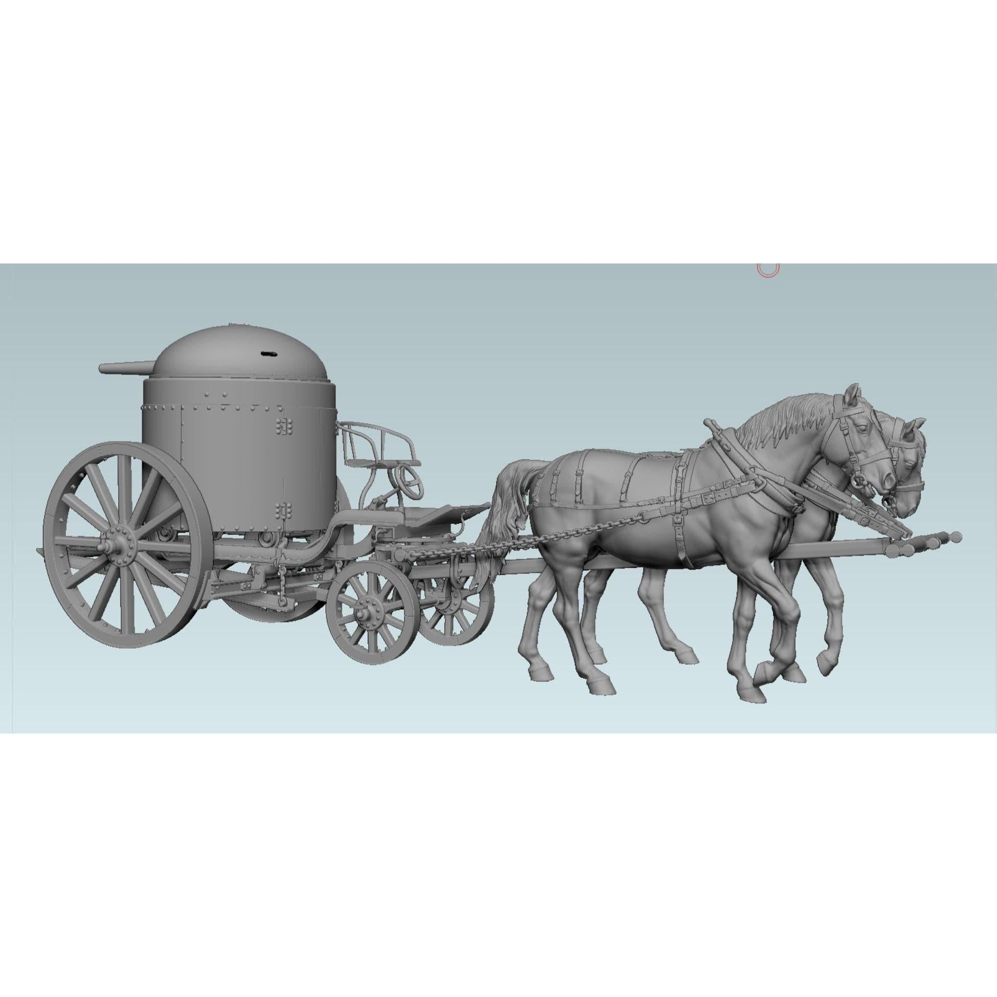 COPPER STATE MODELS 1/35 A Pair of Horses for Fahrpanzer