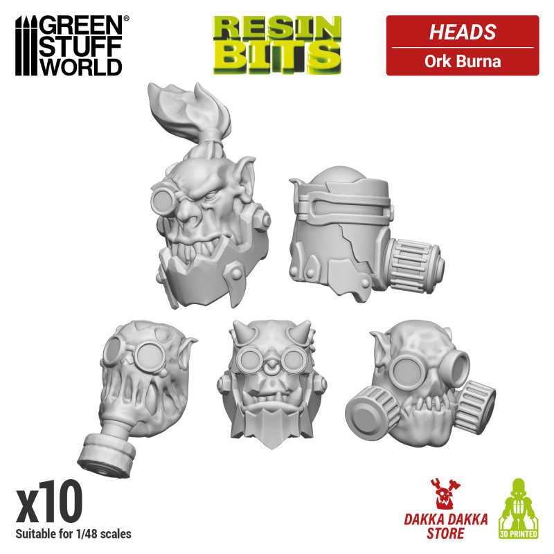 GREEN STUFF WORLD DakkaDakka - Ork Burna Heads
