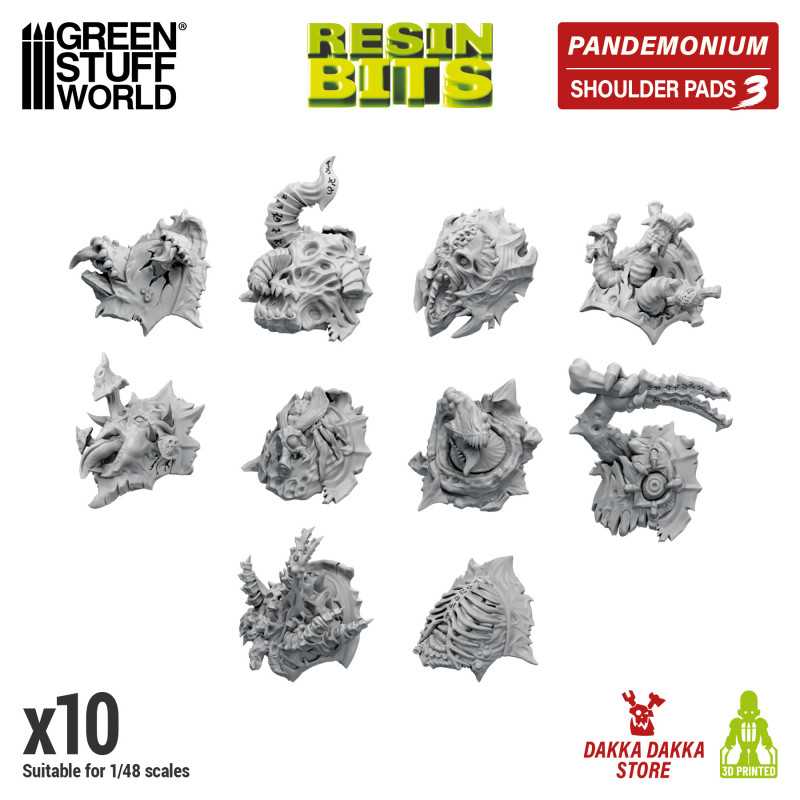 GREEN STUFF WORLD DakkaDakka - Pandemonium - Shoulder Pads Set 03