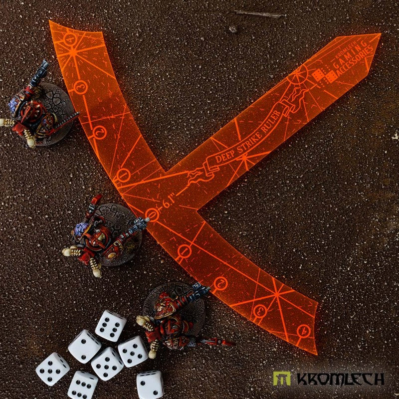 KROMLECH Deep Strike Ruler Template 6" - Large Perimeter - Orange