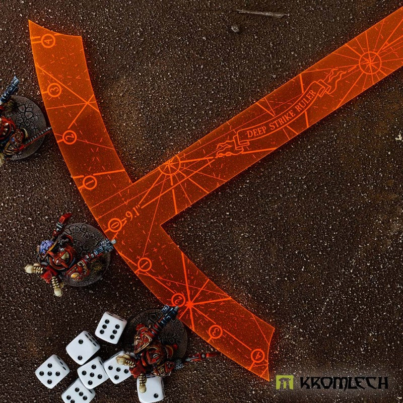 KROMLECH Deep Strike Ruler Template 9" - Large Perimeter - Orange