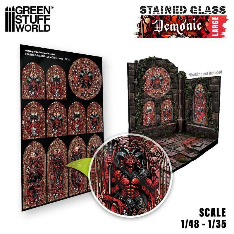 GREEN STUFF WORLD Demonic Stained Glass - Large