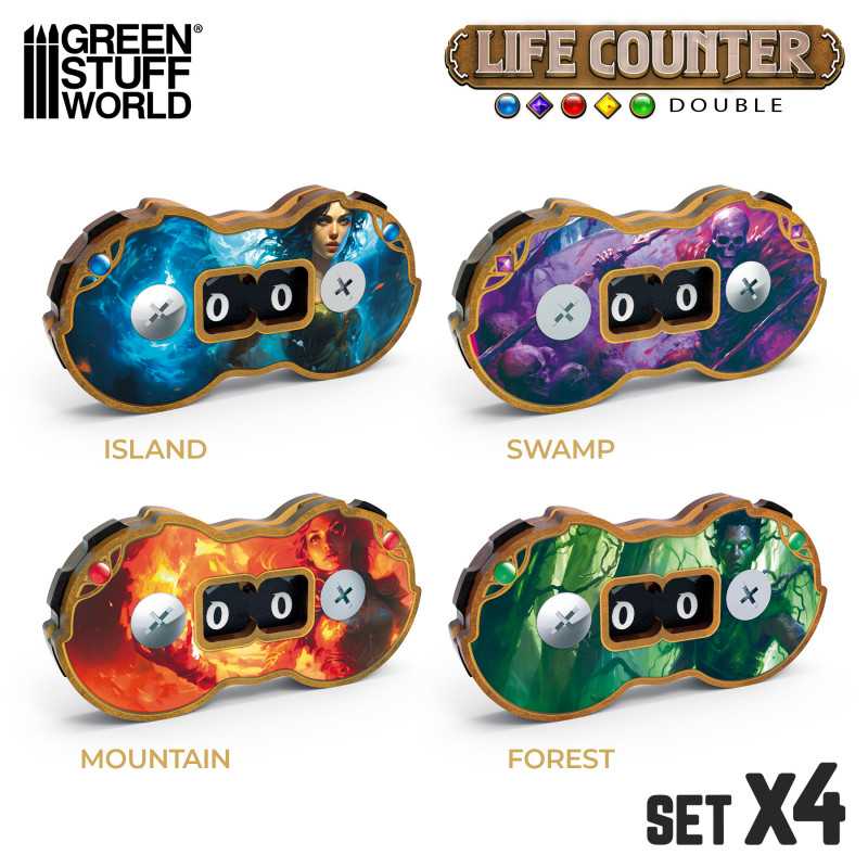 GREEN STUFF WORLD Double life counters (Set x4)
