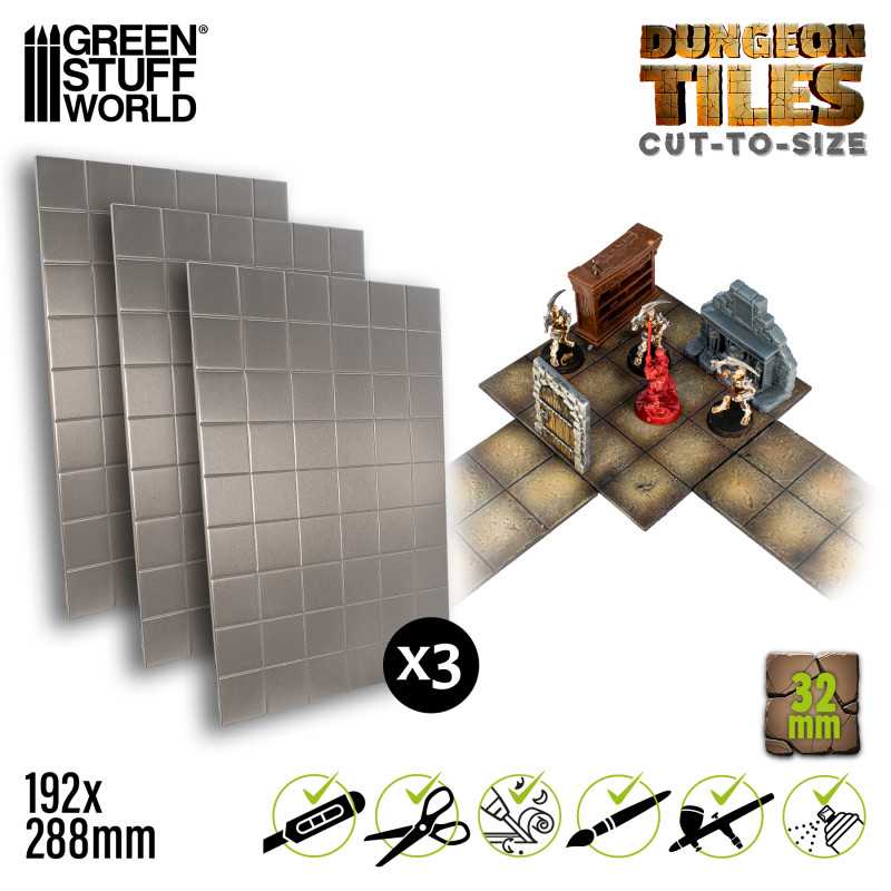 GREEN STUFF WORLD Dungeon Tiles 32mm