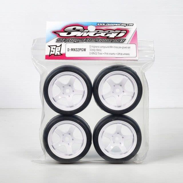 SWEEP 1/10 D High-End Compound Pre-Glued Mini Tyres 32deg (4pcs)