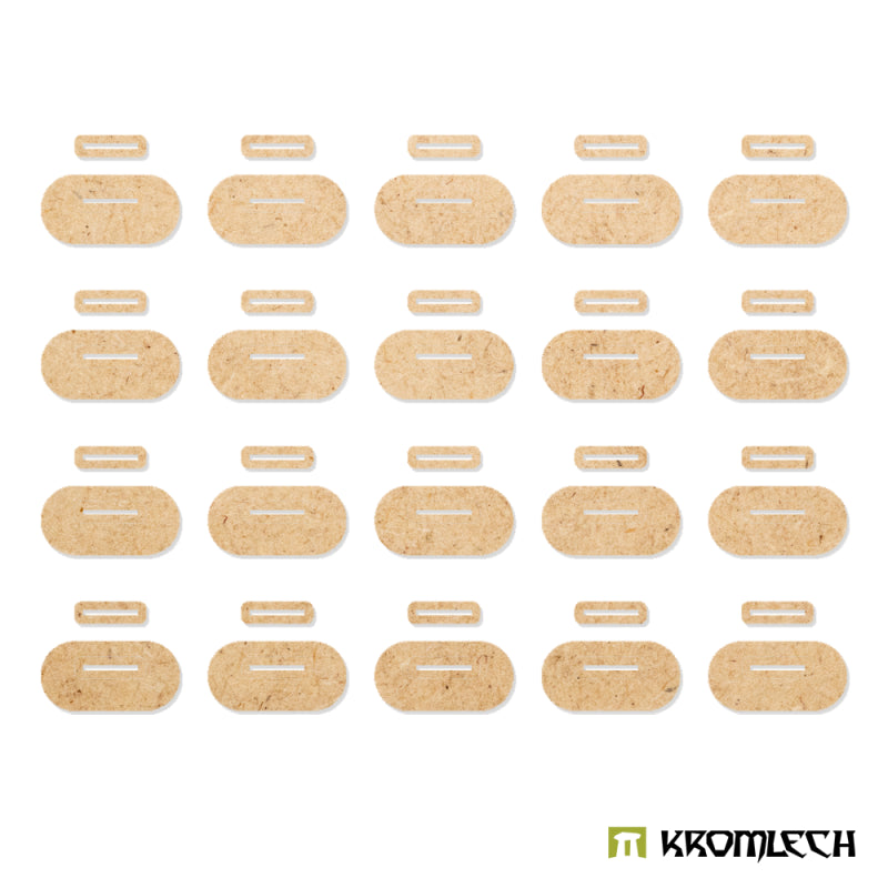 KROMLECH Flat Cavalry Bases 25x50 mm with slot