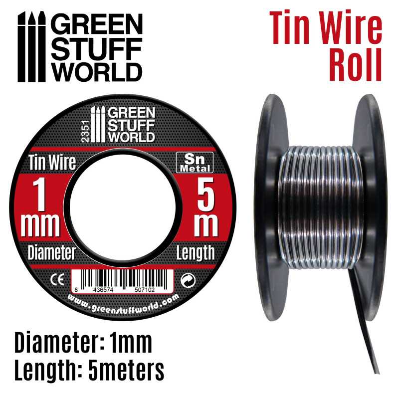GREEN STUFF WORLD Flexible tin wire roll 1mm
