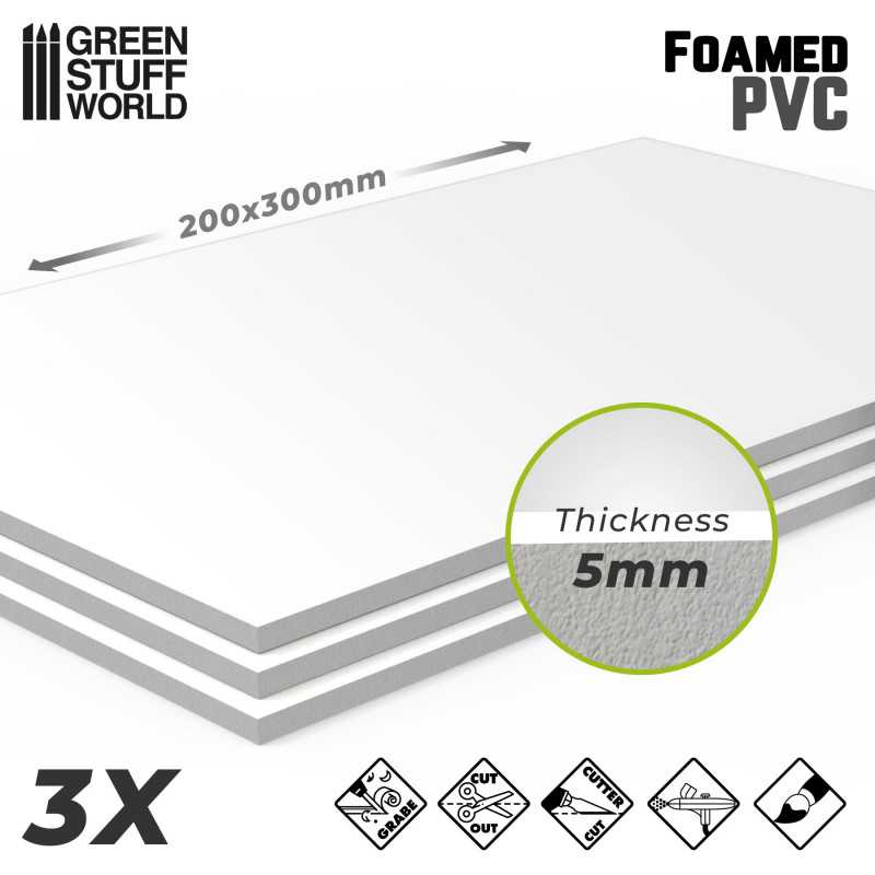 GREEN STUFF WORLD Foamed PVC 5 mm
