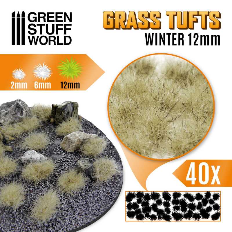 GREEN STUFF WORLD Grass TUFTS - 12mm self-adhesive - WINTER