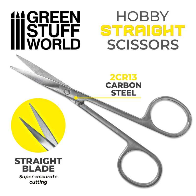 GREEN STUFF WORLD Hobby Scissors - Straight Tip
