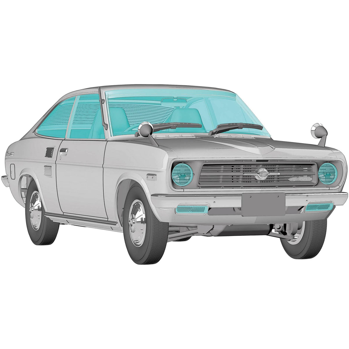 HASEGAWA 1/24 NISSAN SUNNY COUPE (B110) LATE VERSION GX5 (1972)