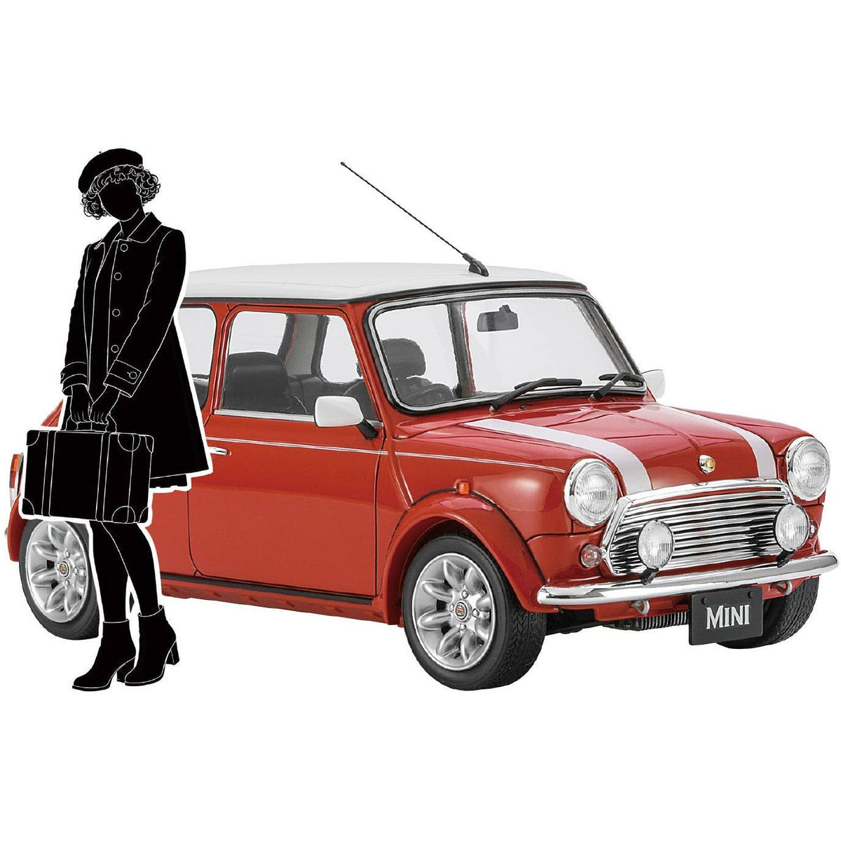 HASEGAWA 1/24 MINI COOPER w/GIRL’S FIGURE