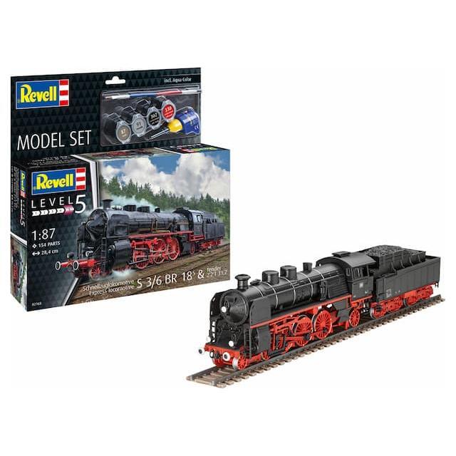 REVELL 1/87 Model Set Express Loco S3/6 BR 18 (5) with Tender