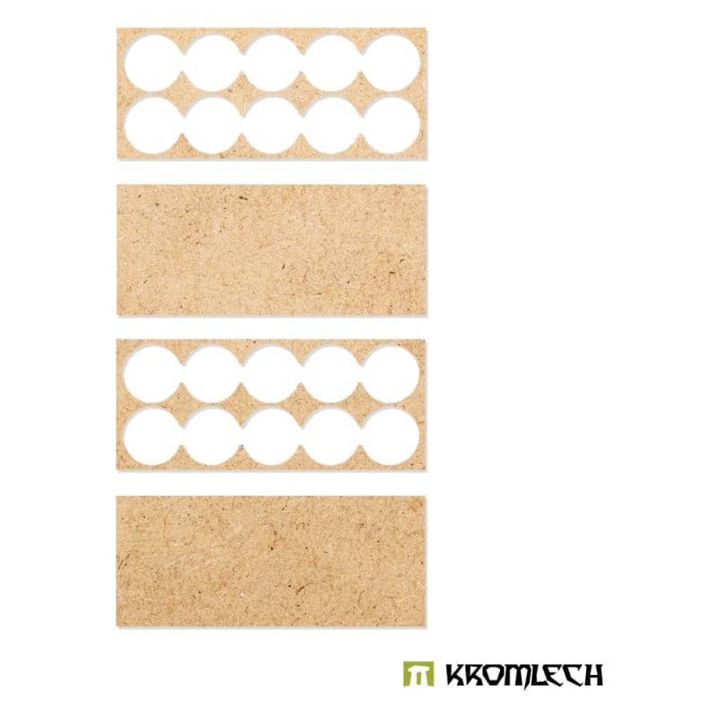 KROMLECH Infantry 5x2 Round Base Adapter Trays (2)