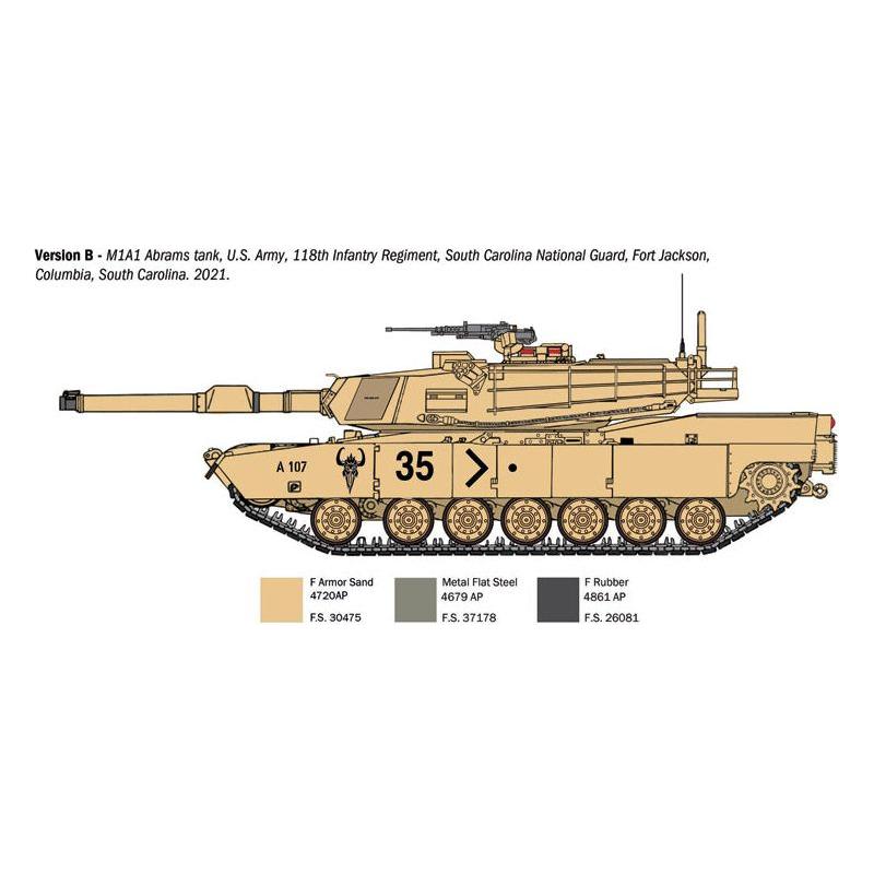 ITALERI 1/35 M1 A1 Abrams *Aus Decals*