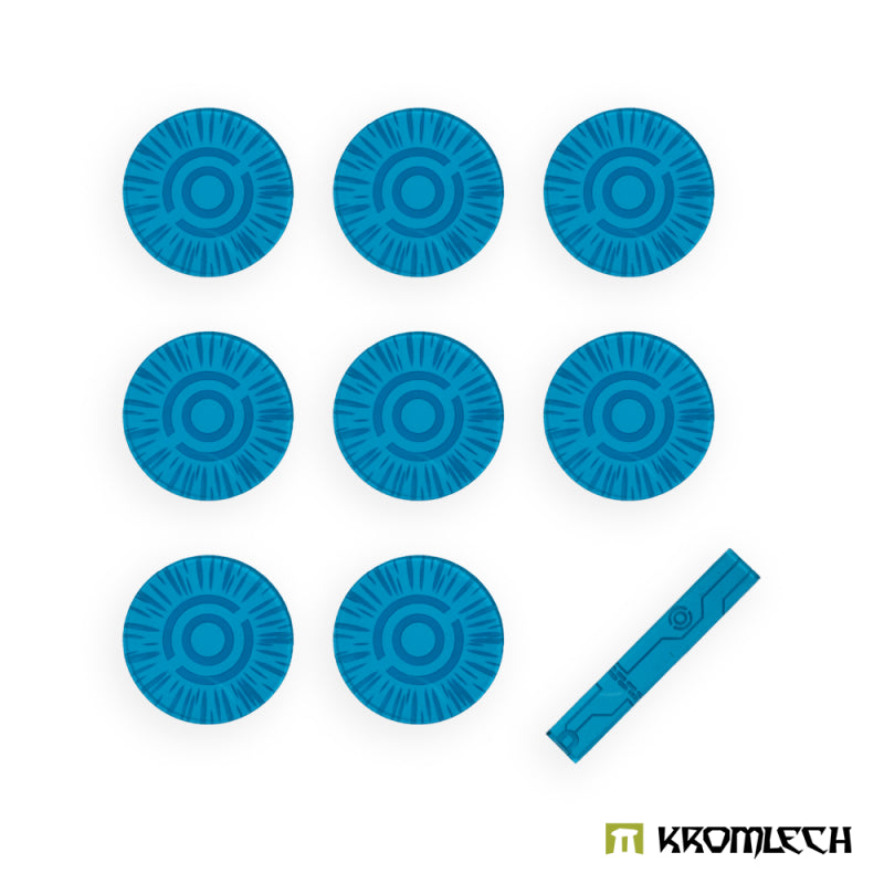 KROMLECH Legion Objective Markers and Half Range Ruler - Blue