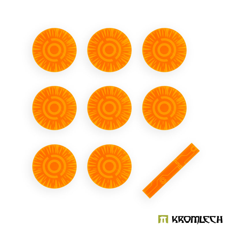 KROMLECH Legion Objective Markers and Half Range Ruler - Orange