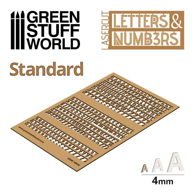 GREEN STUFF WORLD Letters and Numbers 4 mm STANDARD