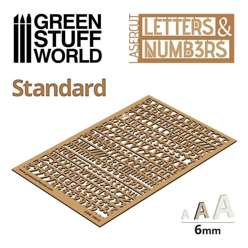 GREEN STUFF WORLD Letters and Numbers 6 mm STANDARD