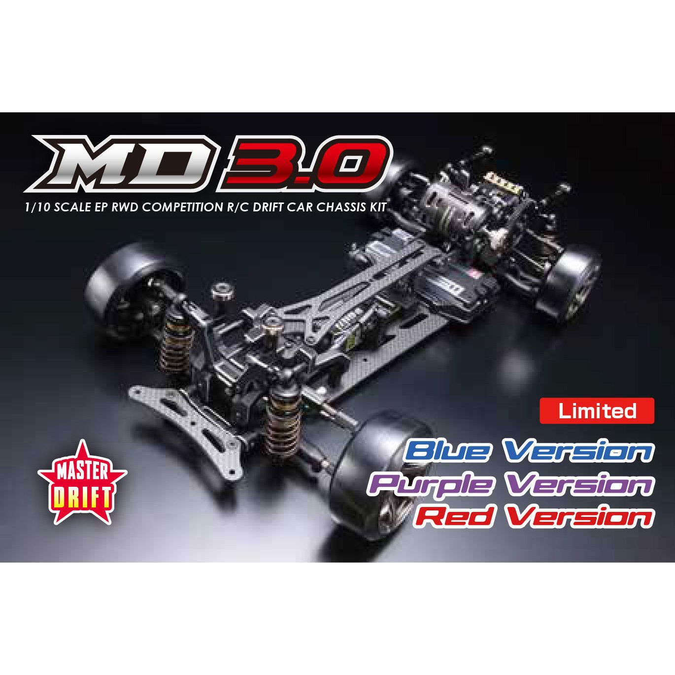 YOKOMO 1/10 Master Drift MD3.0 Purple Edition Limited Assembly Chassis Kit