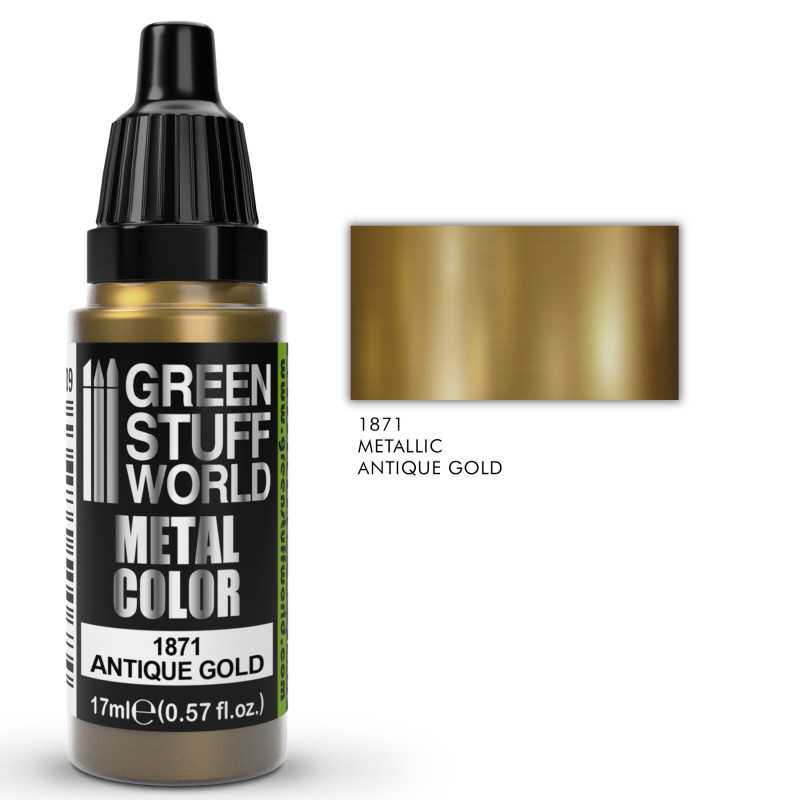 GREEN STUFF WORLD Metallic Paint Antique Gold 17ml