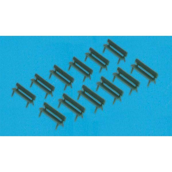 PECO Model Scene N Platform Seats Green (5180)