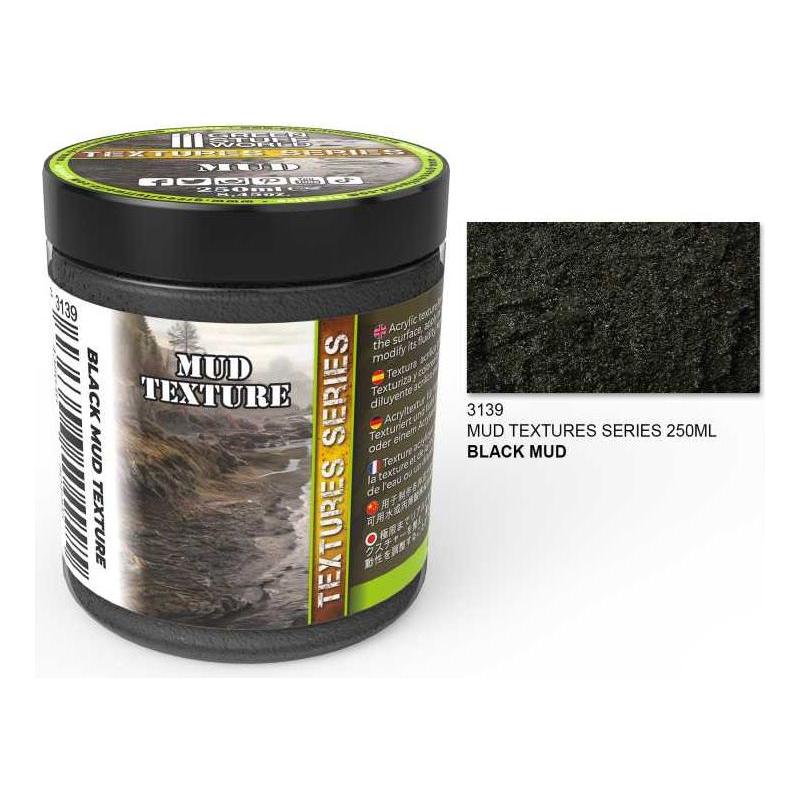 GREEN STUFF WORLD Mud Textures - BLACK MUD 250ml