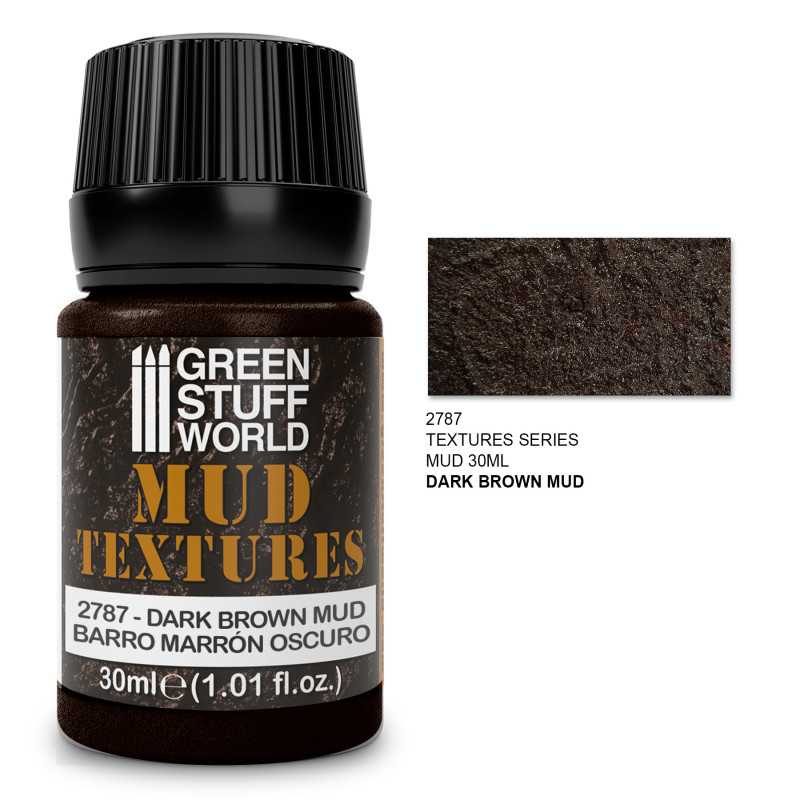 GREEN STUFF WORLD Mud Textures - DARK BROWN 30ml