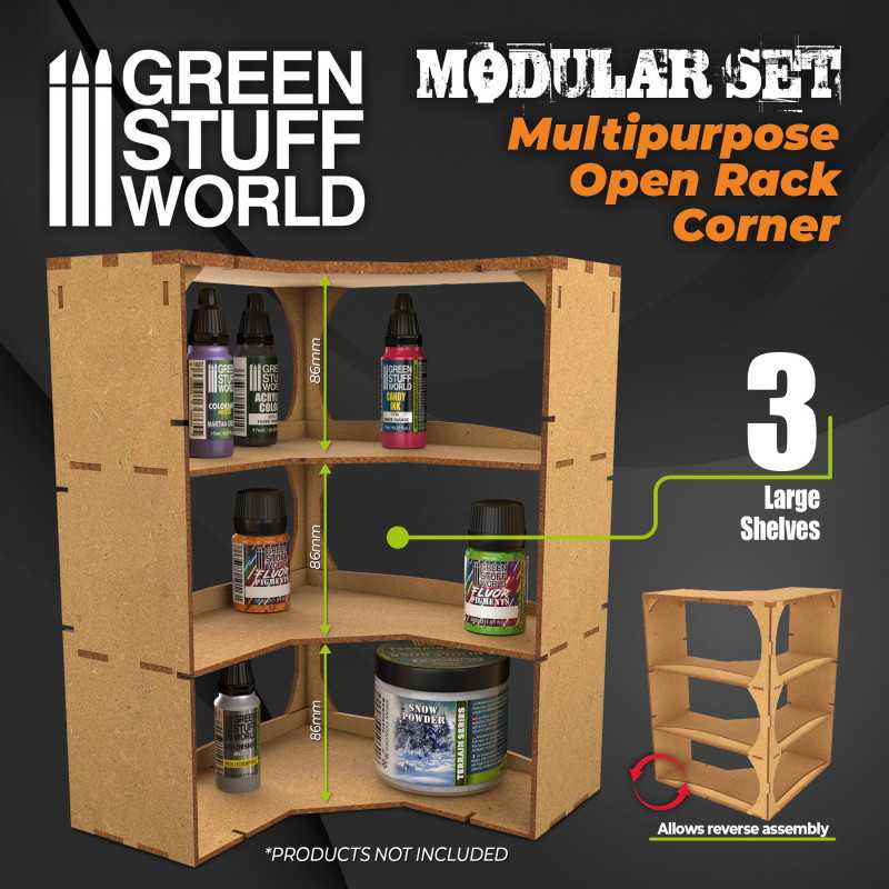 GREEN STUFF WORLD Multipurpose Open Rack - CORNER