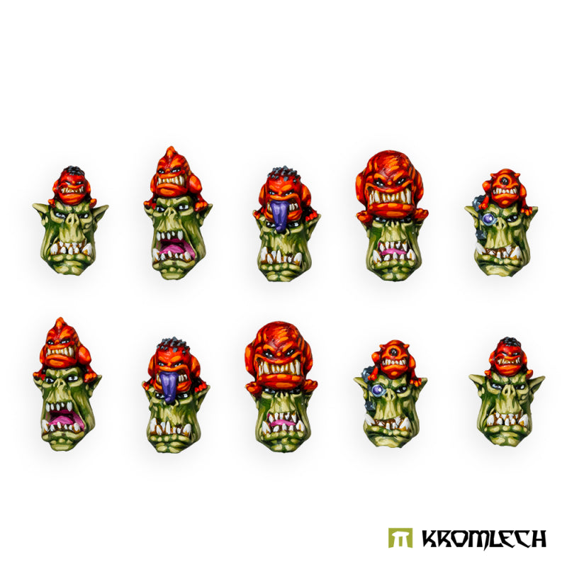 KROMLECH Orc Heads in Gnaw Hats