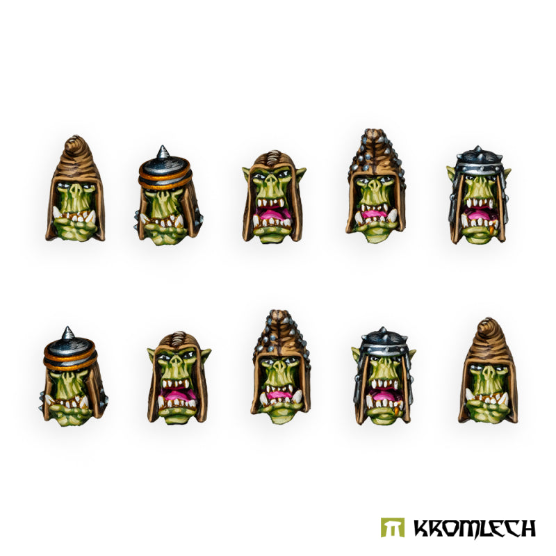 KROMLECH Orc Heads in Leather Caps