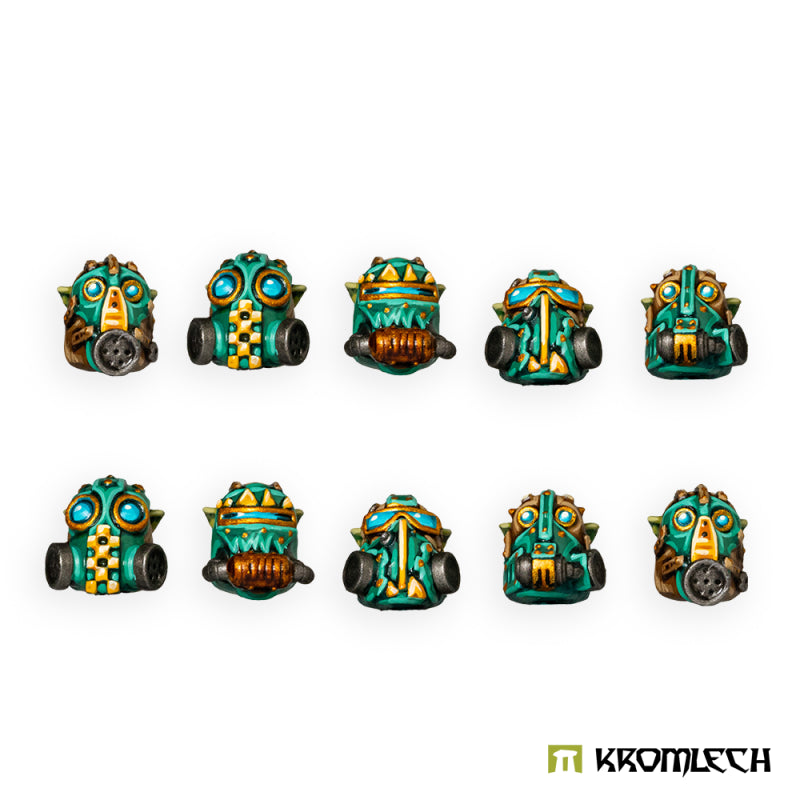 KROMLECH Orc Heads in Steel Gasmasks
