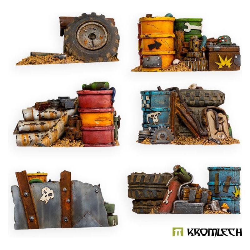 KROMLECH Orc Junk City Fuel and Ammo Piles (6)