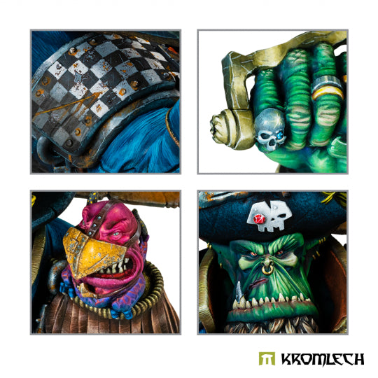 KROMLECH Orc Pirate Kaptin Bust Limited Wooden Box