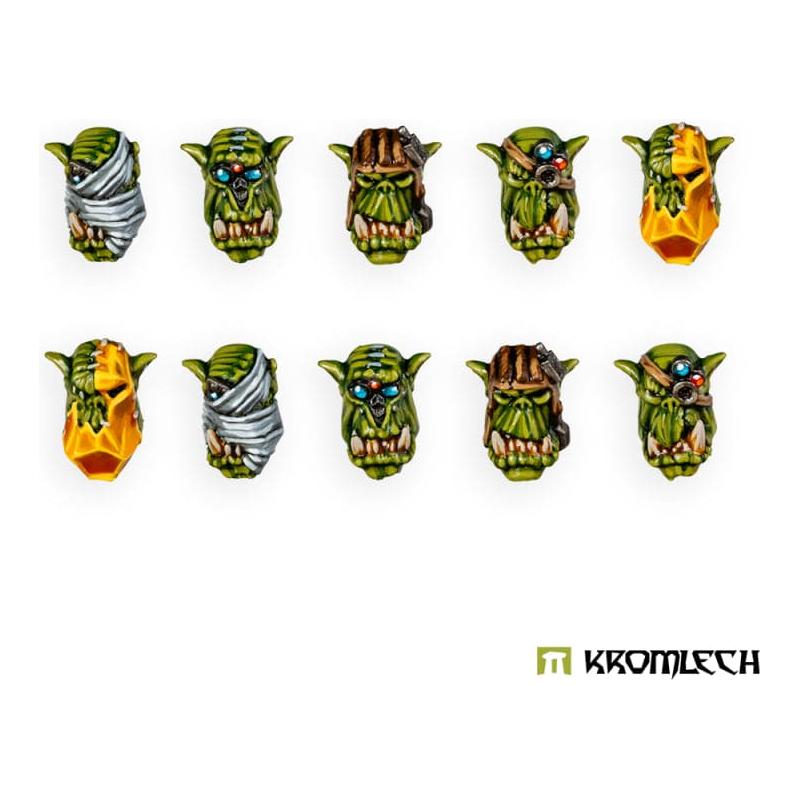 KROMLECH Orc Tank Hunters Heads (10)