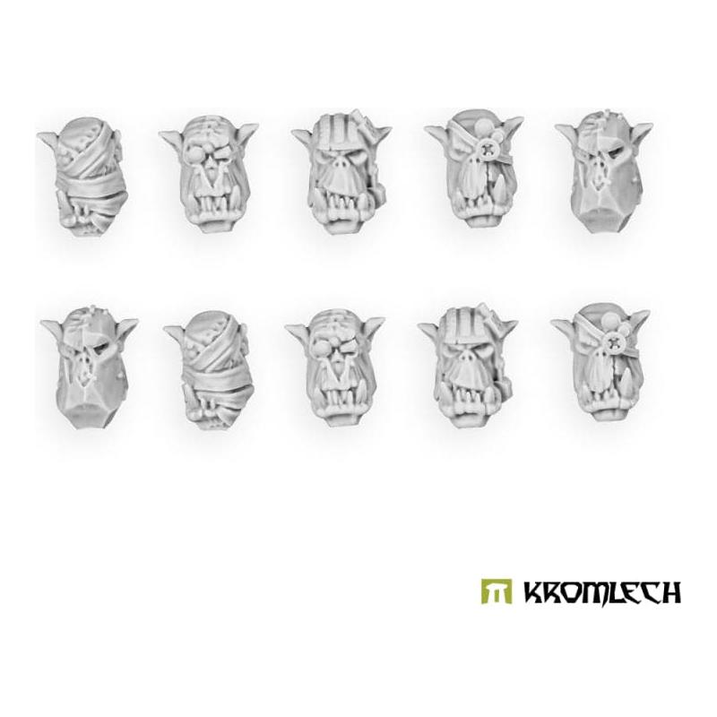 KROMLECH Orc Tank Hunters Heads (10)