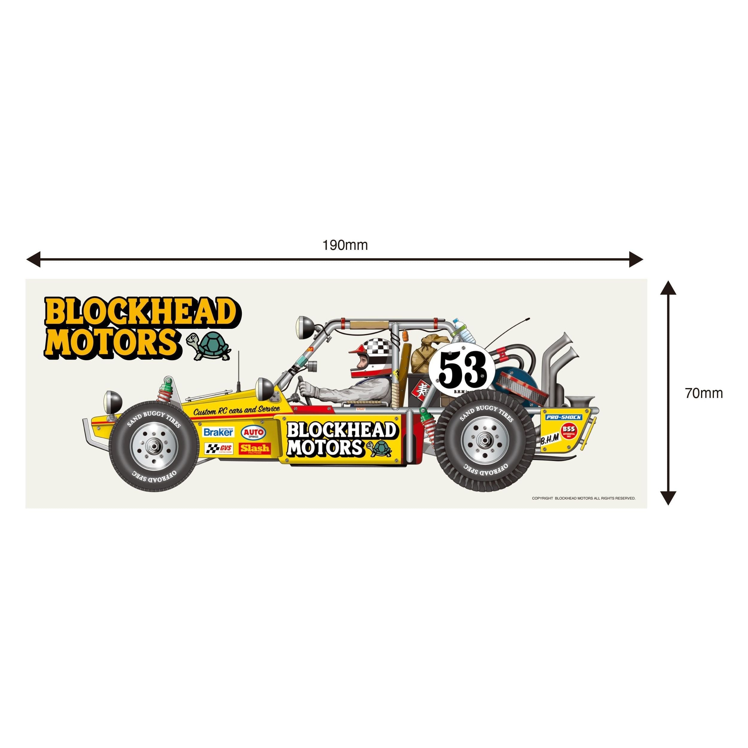 BLOCKHEAD MOTORS Vintage Buggy Stickers