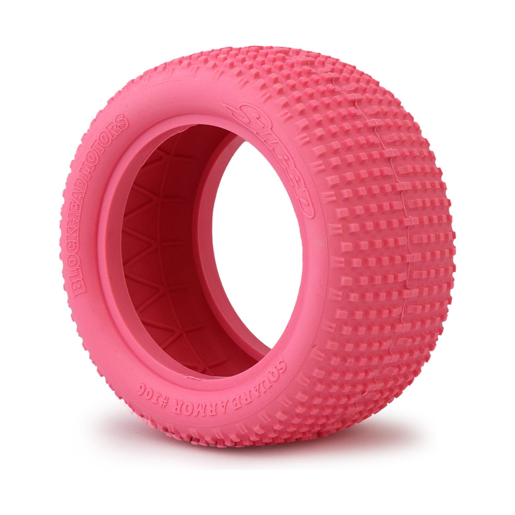 BLOCKHEAD MOTORS x SWEEP Pink Square Armour 1/10 2.2" Buggy Rear Tyre Only 2pc